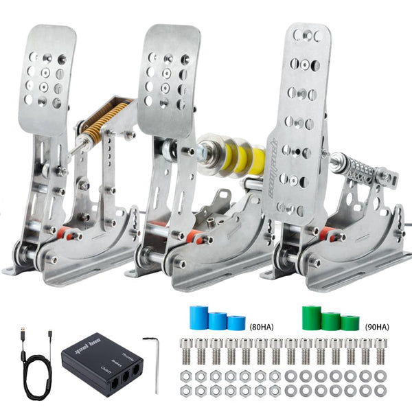 Simjack UT Sim Racing Pedals 200KG Load Cell Brake Pedal PC Racing Simulator Pedals Pressure Sensor HE Hydraulic Pedal (UT-P3-H3)