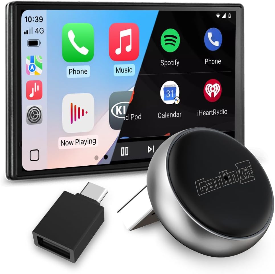 Carlinkit Wireless CarPlay & Android Auto Adapter - Mini Ultra 3 Convert OEM Wired to Wireless Dongle for iPhone & Android 11+, USB-A/Type-C Plug & Play, Fast Connection, Online Upgrade