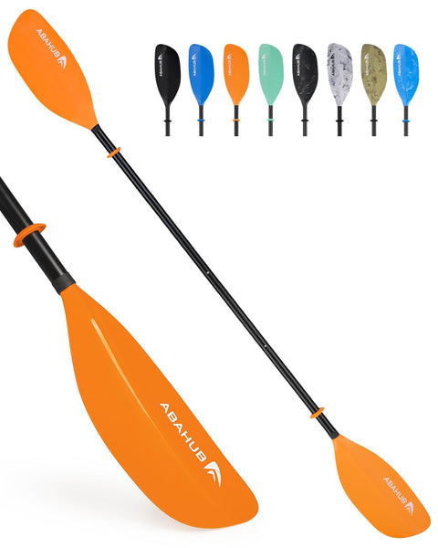 Abahub Adjustable Kayak Paddle 210-230 cm/82-90 Inches Floating Kayaking Oars Boating Oars Canoeing Oars Orange