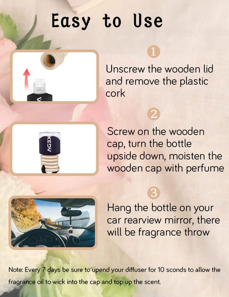 Ikeda scents Ikeda Car Air Fresheners | Automotive Hanging Pendant | Auto Perfume Diffuser with Real Oil | Strong and Long Last Fragrance | Fresh Smell Cover Odours | Car Accessories for Men Women