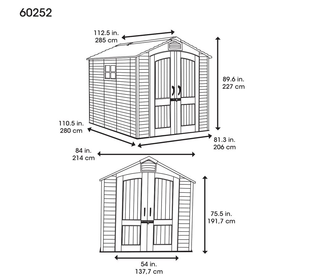 Lifetime 60282 Outdoor Storage Shed, 7 x 12 ft.