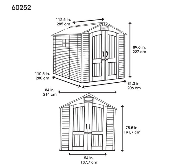 Lifetime 60282 Outdoor Storage Shed, 7 x 12 ft.