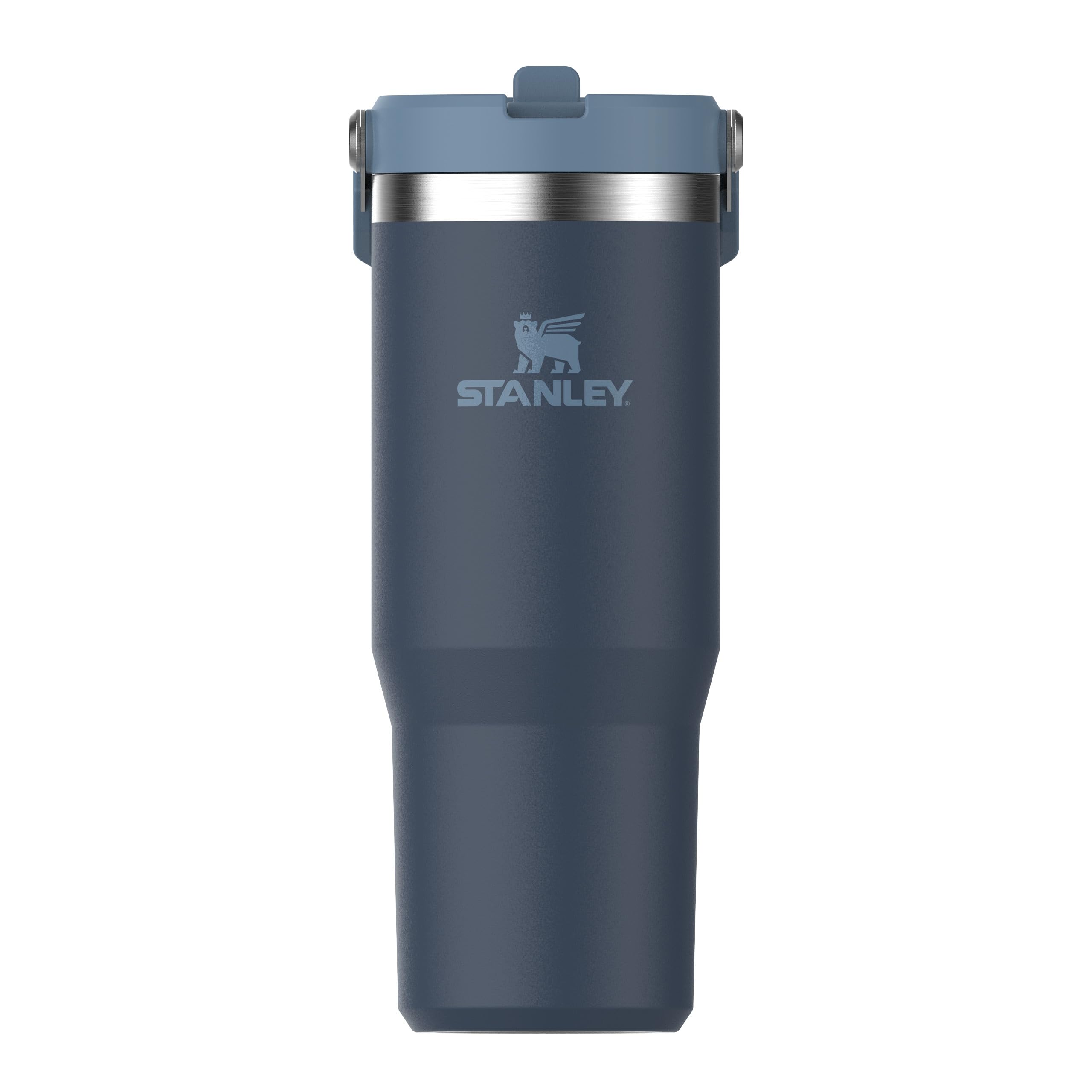 Stanley Flip Straw Tumbler 1.0 Water Bottle With Straw 0.89L - Keeps Cold For 12+ Hours - Easy To Carry - Dishwasher Safe - Stainless Steel Thermal Flask - BPA-Free Travel Mug - Navy
