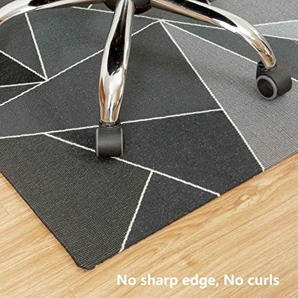 Dikilong Luxury Chair Mat for Carpeted Floor,Office Chair Mat hardwood floors, 136X 100cm Multi-Purpose Carpet Protector for Home and Office, anti-skidding and stop noise, Carrara