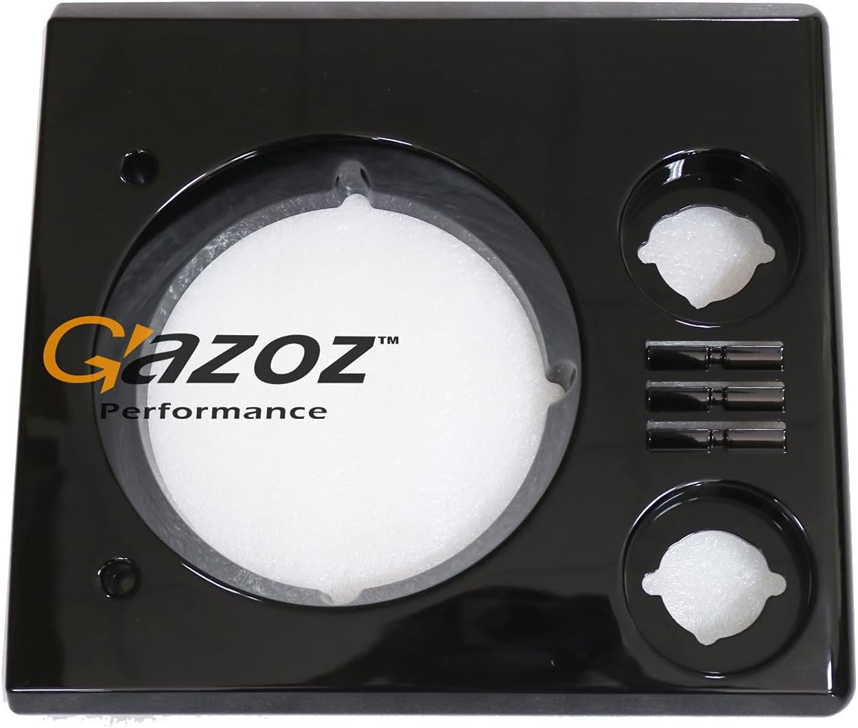 Gazoz Performance Front Grille+Head Lights Lamp Surrounds for Defender - Gloss Black