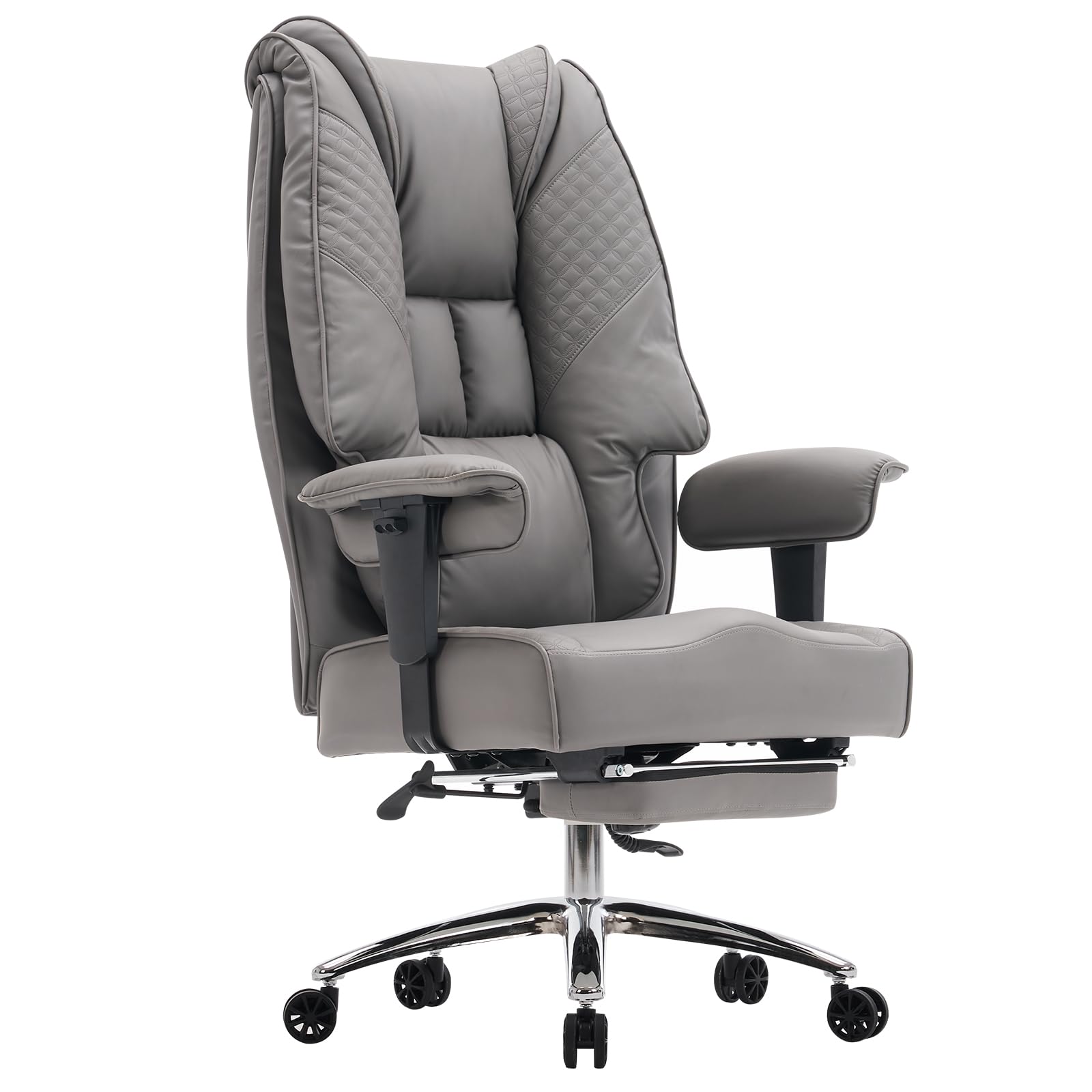 EXCEBET Ergonomic Office Chair – High Back PU Leather Executive Desk Chair with Adjustable Armrests, Swivel Computer Chair for Home/Office, Heavy Duty Support up to 400 lbs