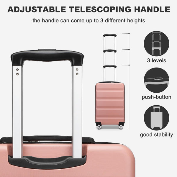 Kono Lightweight 28" Large Suitcase | Hard Shell with TSA Lock | 4 Dual Spinner Wheels | Expandable Design for Easy Travel | Perfect for Business & Vacation (Cream White,75x47.5x29.5cm)