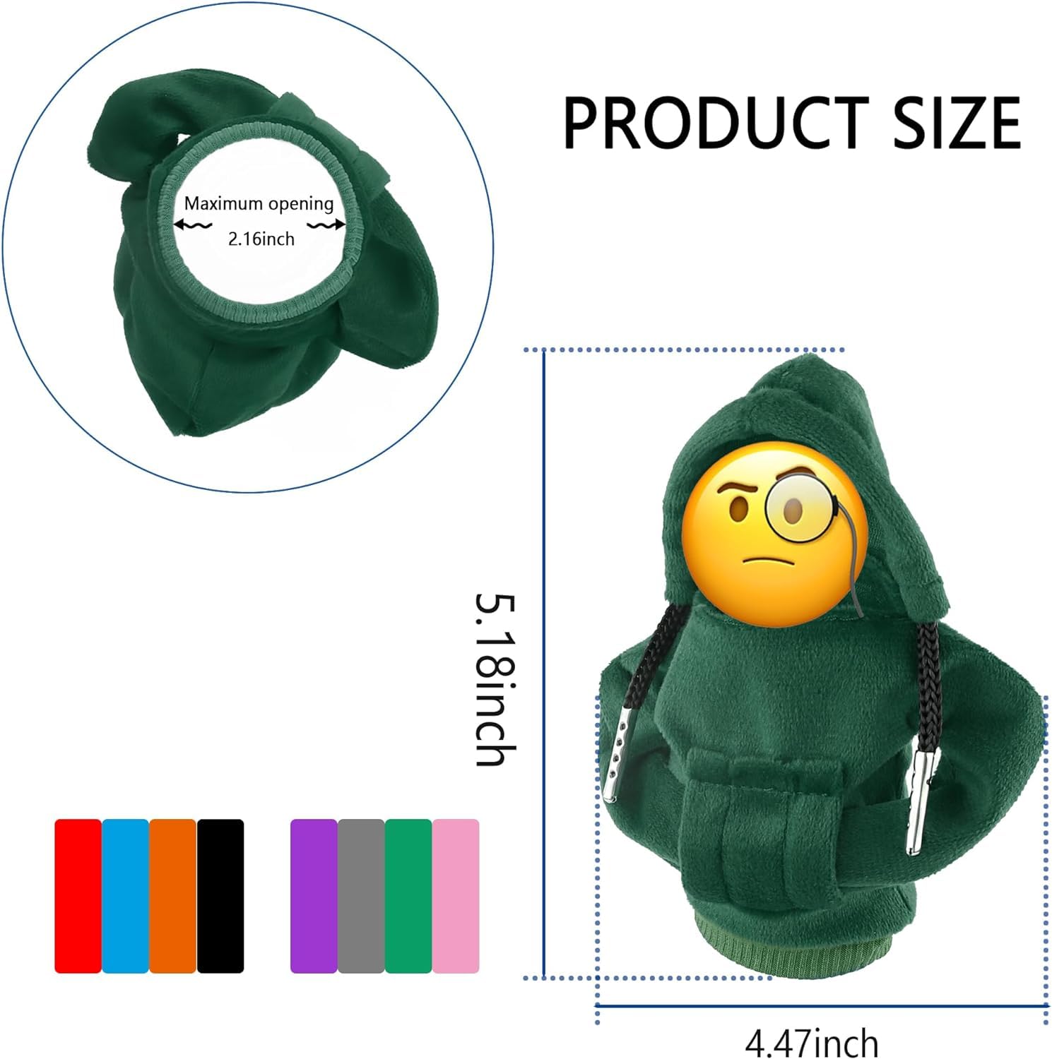 Car Gear Shift Cover,Vivid Gear Shift Knob Hoodie for Car Decorations & Protections,Universal Car Interior Accessories Stick Shift Cover Fits Car Truck SUV (Green)