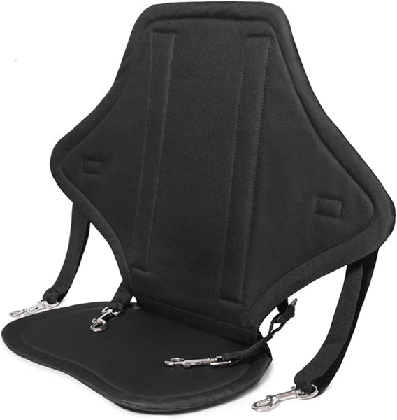 Kayak Seat with Back Support, Nylon Adjustable Canoe Paddle Board Seat, with Snap Hooks & Bag, Kayak Accessories