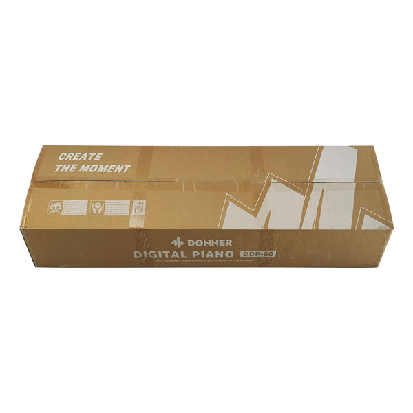 Donner DDP-60 88 Key Digital Piano for Beginner, Electric Keyboard with Velocity-Sensitive Keys, 128 Voices, 83 Rhythms, 8 Reverb Effects, 5 Strength Curves, Auto Chord, Gray