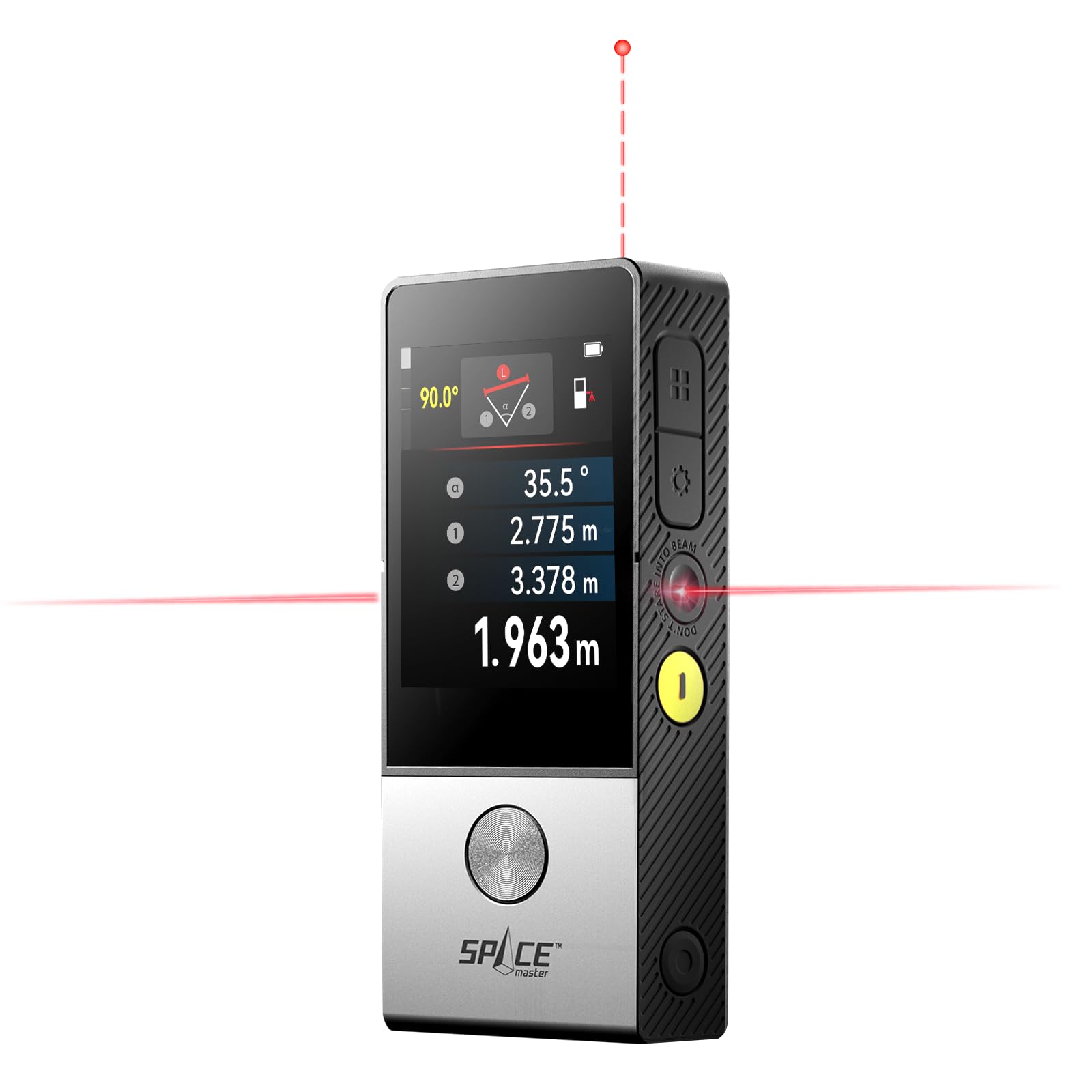 MiLESEEY D9 Pro Laser Distance Meter with Visual Aligning Indicator, 100m Laser Measure Device With IPS Touchscreen Interface, P2P, Live Angle Display, APP Sync, 14 Measuring Modes