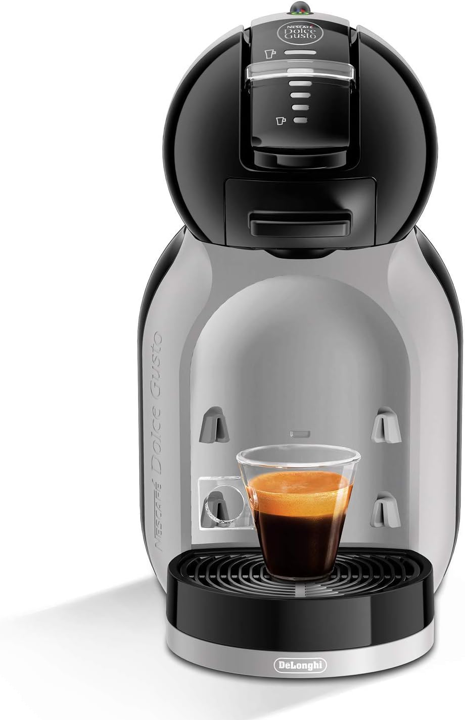 NESCAFÉ Dolce Gusto EDG155.BG Mini-Me Automatic Coffee Machine Black & Arctic Grey by De’Longhi - Starter Kit