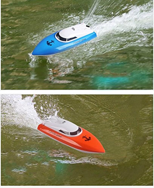SZJJX RC Boat, Remote Control Boats for Lake/Pool/Pond, 2.4 GHz High Speed Mini Boats, Outdoor Adventure Electric RC Racing Boats for Adults & Kids-Blue