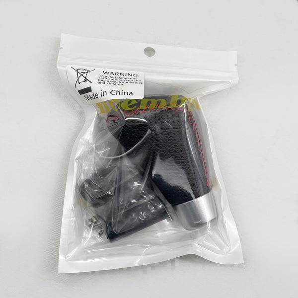 Car Gear Shift Knob 5 Speed, Universal Leather Gear Shift Lever, Manual Shift Lever Stick Cover with 3 Hoses 8mm 10mm 12mm Suitable for Most Manual Automotive Vehicles