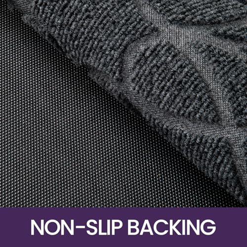 DEXI Door Mat 60 x 120 cm, Rubber Backing Dirt Trapper, Heavy Duty Non-Slip Entrance Rug, Easy Clean Shoes Scraper Doormat for Outdoor and Indoor,