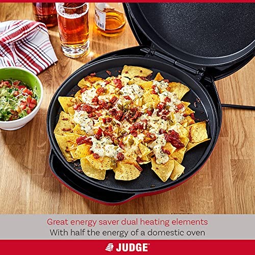 Judge Electric Pizza Oven. Energy Efficient Pizza Maker, Perfect Crepe, Pancake and Omelette Maker Non Stick Fast Heating Multicooker, 30cm Indoor