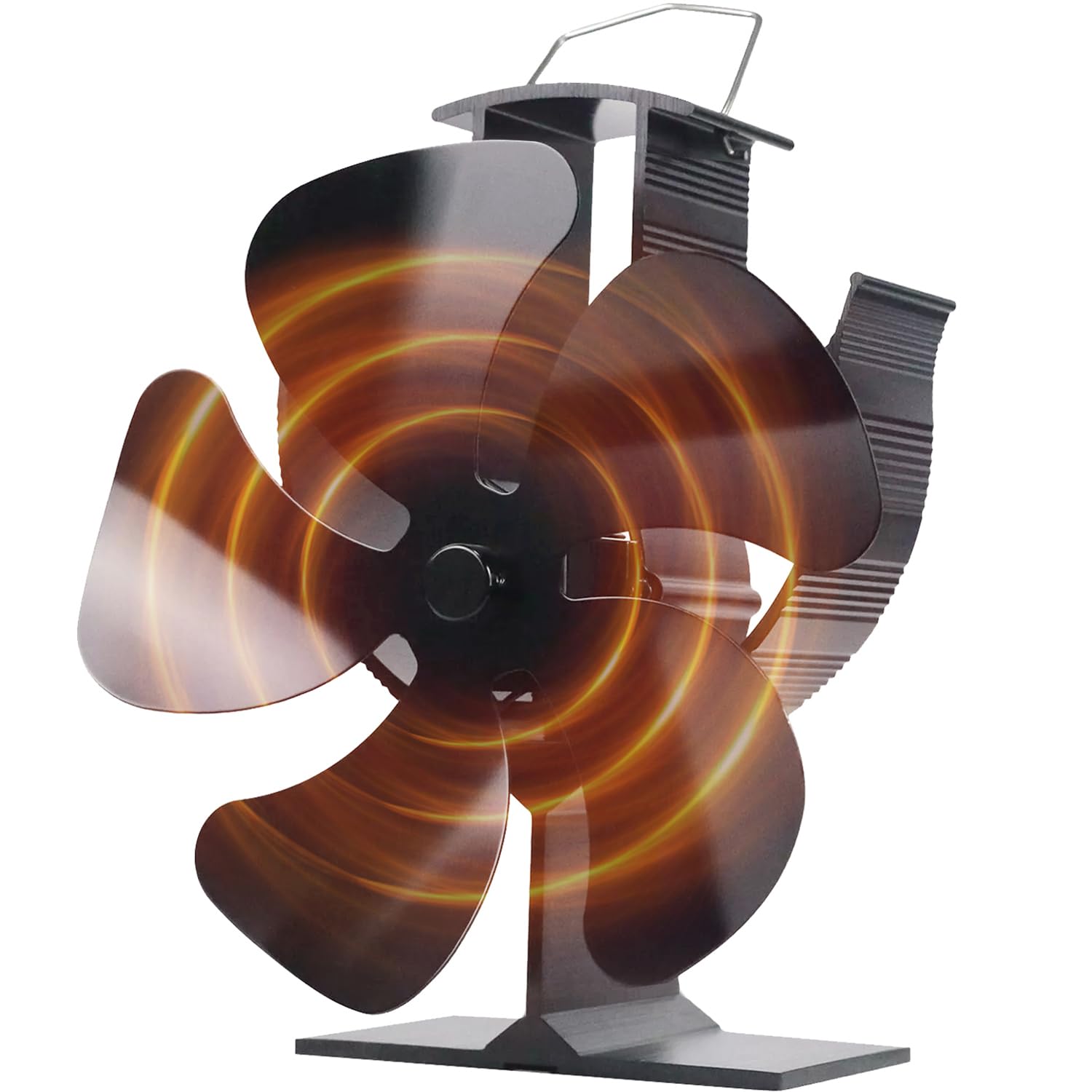 Tomersun 4 Blades Stove Fan Heat Powered Wood/Log Burner Fan Eco Friendly Heat Circulation for Wood/Log Burner/Fireplace