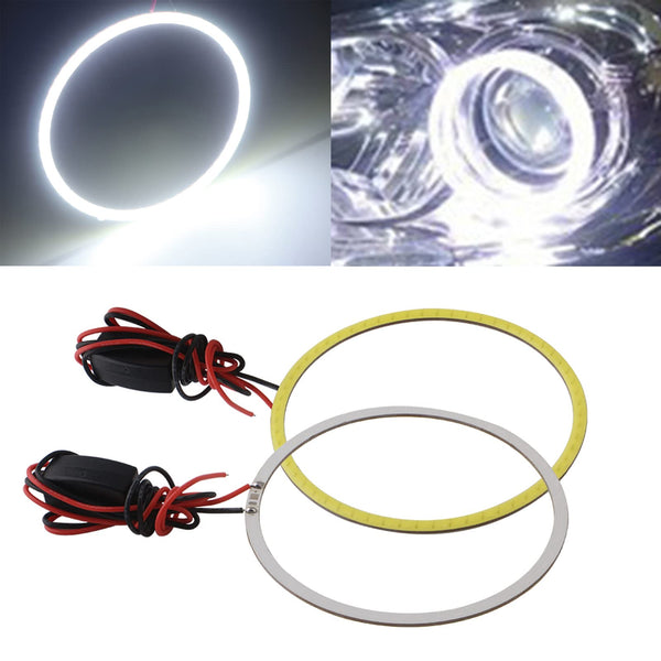 Qasim Car Angel Eyes COB Light Halo Ring 120MM 93SMD Headlight Lamp White 12V 24V(Pack of 2PCS)