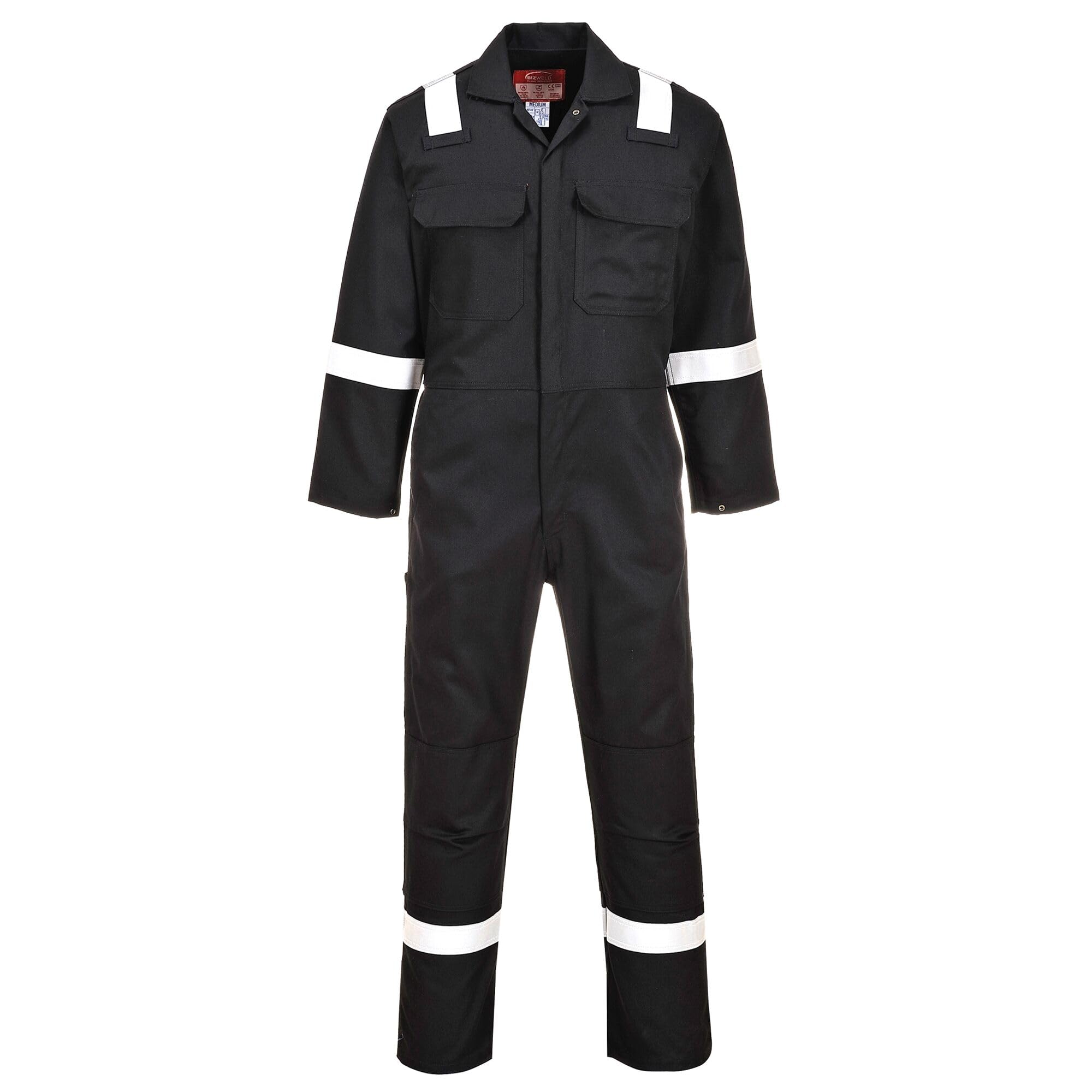 Portwest BIZ5 Men's Hi Vis FR Coveralls - Bizweld Iona Flame Resistant Fireproof Workwear Overalls