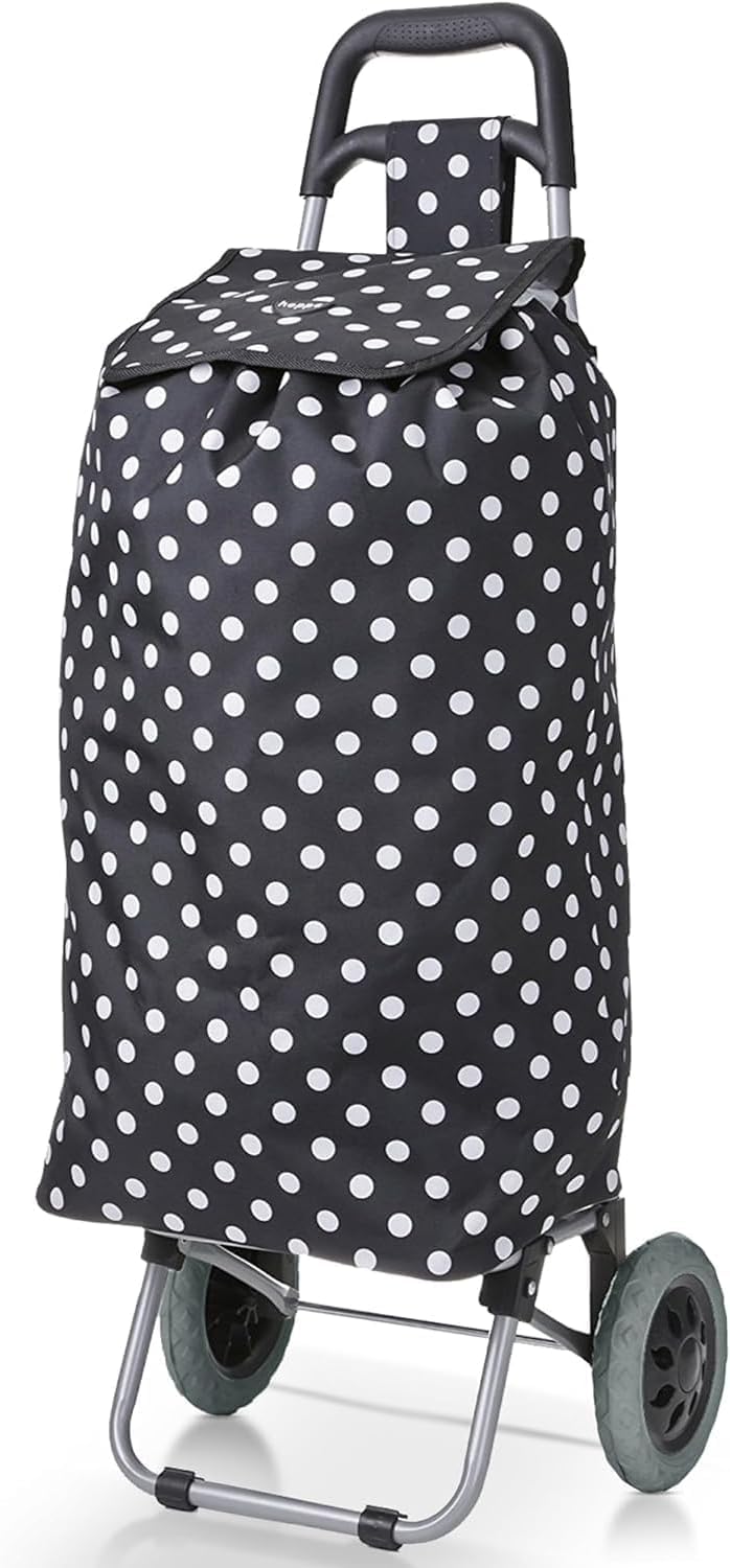 Hoppa 57Ltr Lightweight Shopping Trolley 2025 model, Hard Wearing & Foldaway Push/Pull Cart for Easy Storage With 1 Year Guarantee