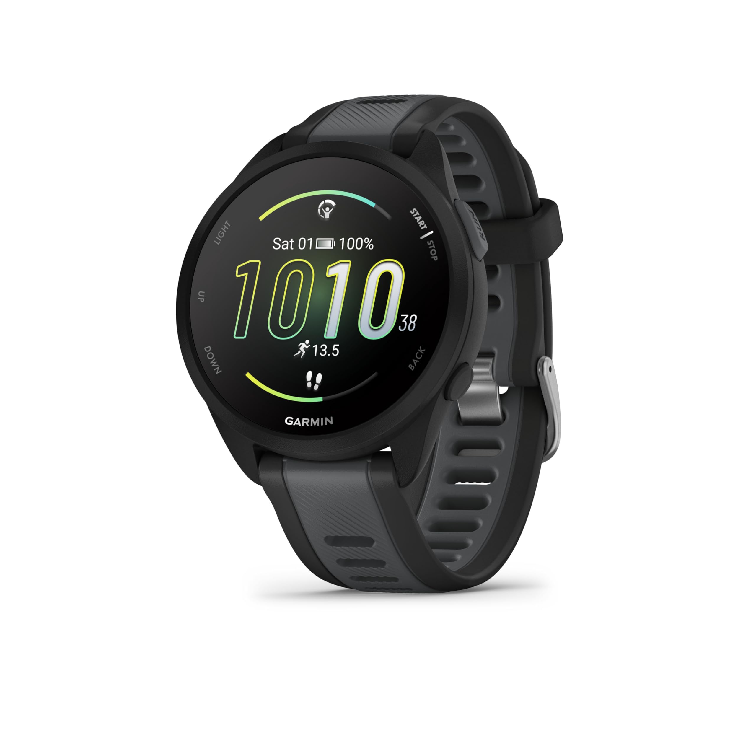 Garmin Forerunner 165 Music GPS 43mm Running Smartwatch, Lightweight, AMOLED Touchscreen, Advanced Training & Insights, Safety & Tracking Features, up to 11 days Battery Life, Aqua