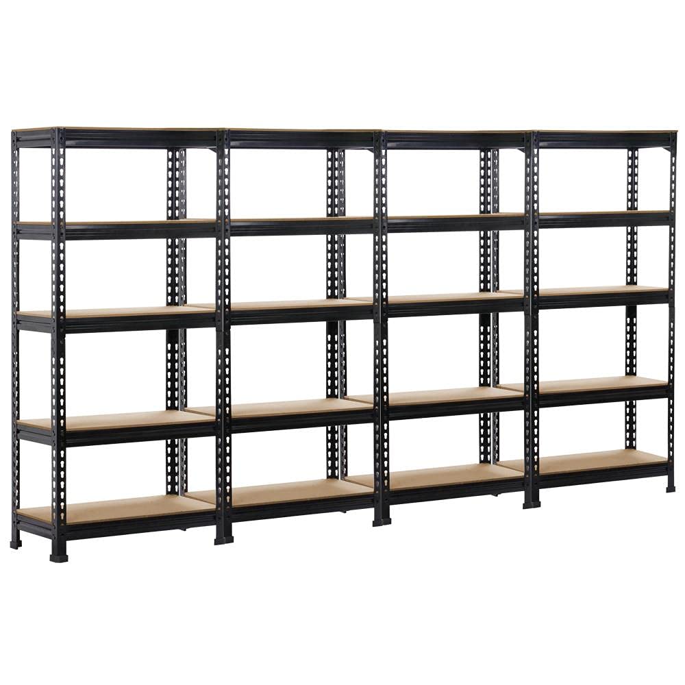 Yaheetech 5 Tier Garage Shelving Units, Heavy Duty Racking shelves, 150KG Per Shelf/750KG Capacity, 70cmx30cmx150cm（LxWxH,Dark Gray