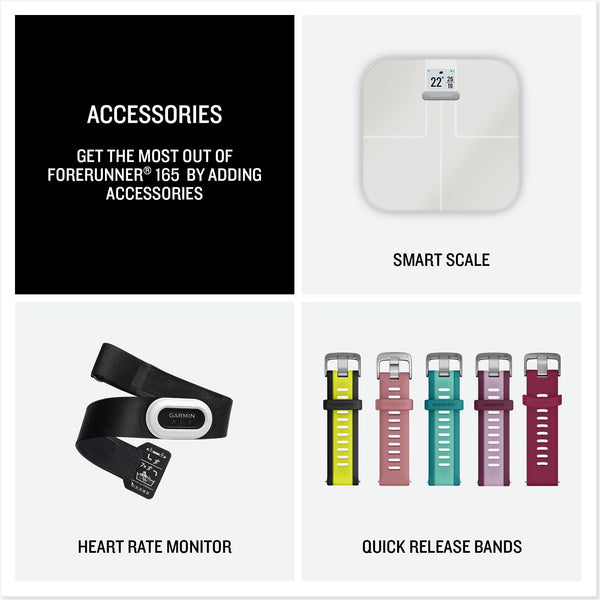 Garmin Forerunner 165 Music GPS 43mm Running Smartwatch, Lightweight, AMOLED Touchscreen, Advanced Training & Insights, Safety & Tracking Features, up to 11 days Battery Life, Aqua