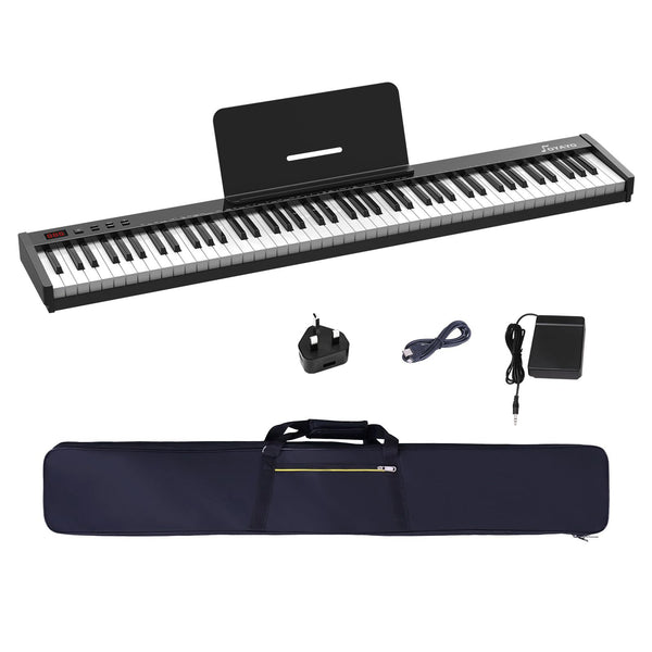 OYAYO 88 Key Digital Piano Full Size Semi-Weighted Keys, Complete Bundle Includes Double X Stand, Travel Bag, Touch Sensitivity Portable Keyboard for Beginners and Musicians on the Road