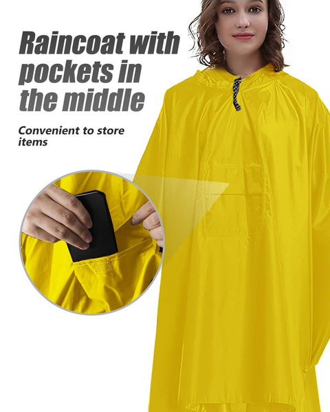 Victoper Waterproof Poncho Adult, Reusable Rain Poncho Adult Waterproof Poncho Waterproof Adult Lightweight Waterproof Raincoat for Outdoor Hiking Camping Cycling Traveling