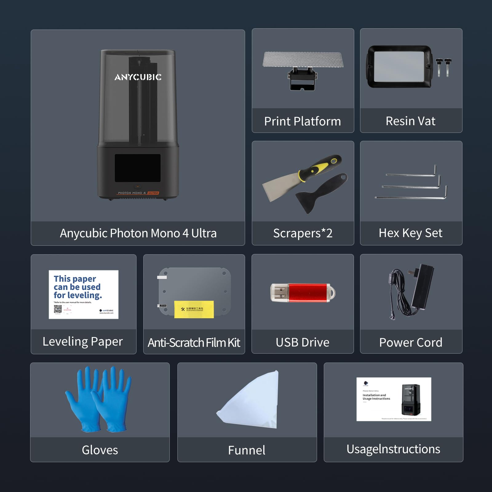 ANYCUBIC Photon Mono 4 Resin 3D Printer, 7'' 10K Mono LCD Screen with Stable LighTurbo Light Source, 70mm/h Fast Printing, Print Volume 6.04'' x 3.42'' x 6.49''