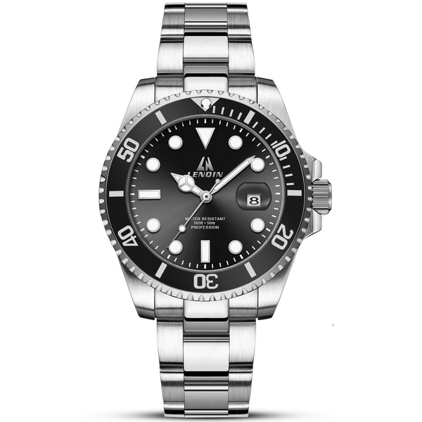 LN LENQIN Mens Watches Stainless Steel Watches Men Waterproof Analog Quartz Watch Men's Wrist Watches with Date Fashion Casual Man Watch