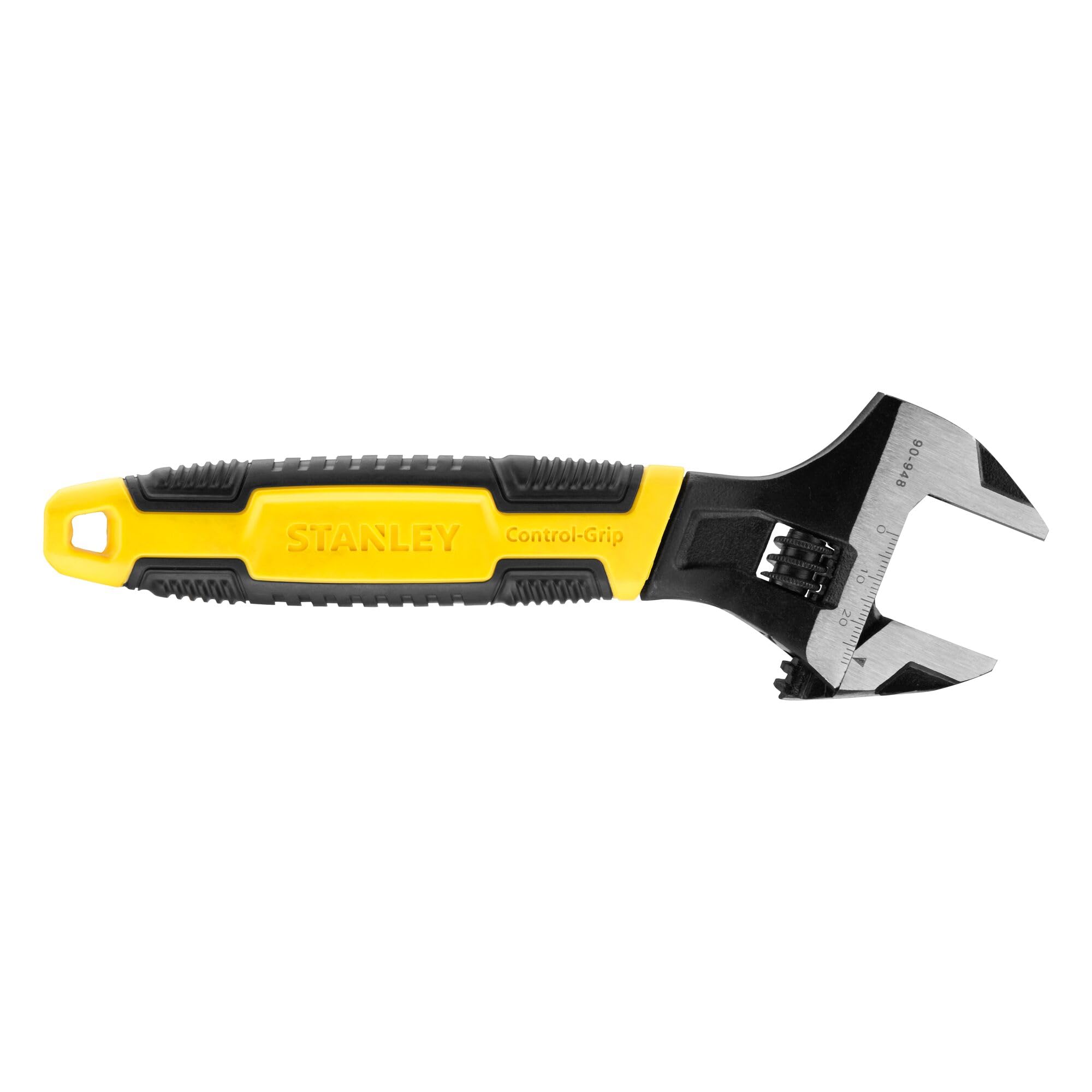 STANLEY MAXSTEEL Adjustable Wrench 30 x 200 mm Protective Phosphate Finish and Ergonomic Bi Material Handle 0-90-948