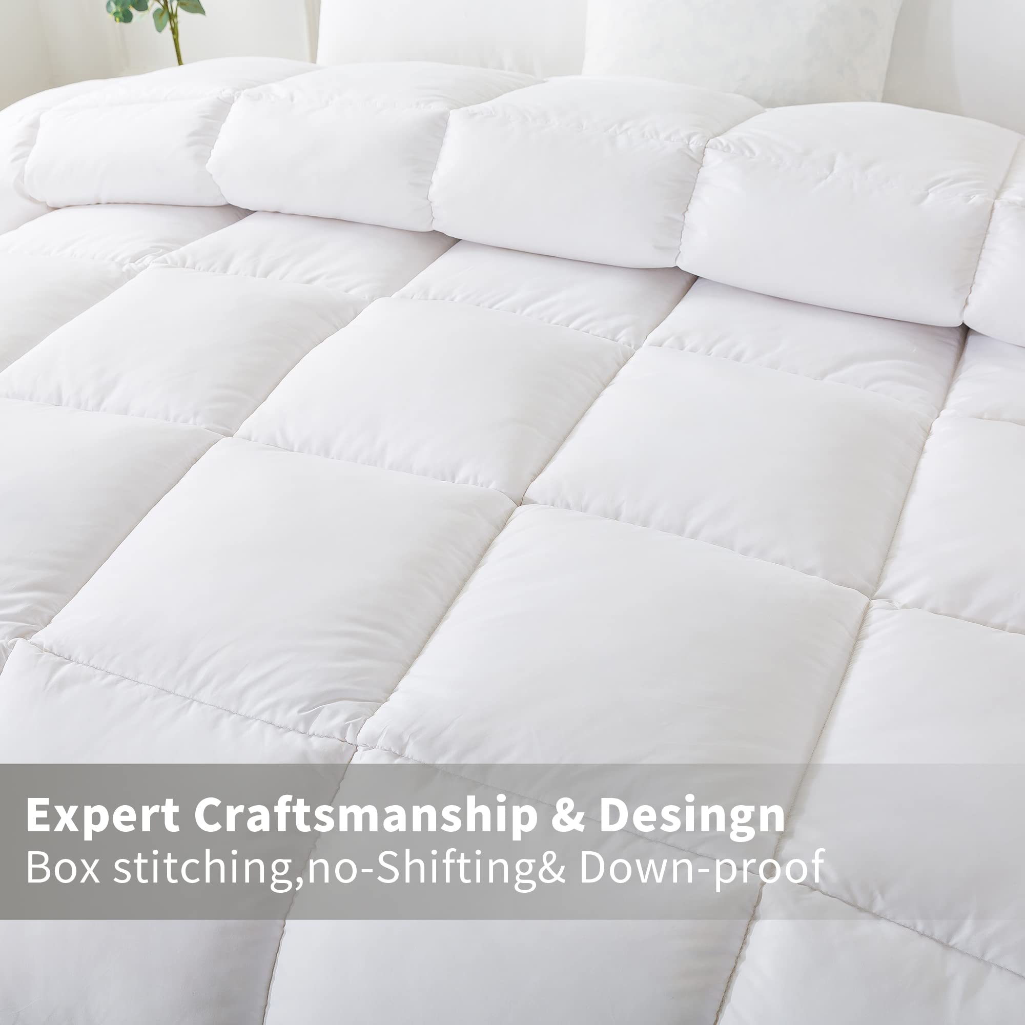 HOMEFOUCS King Size Duvet,13.5Tog Luxurious Wool Duvet, Washable Wool Filled Quilt, 230T Soft Fabric(King size: 230x220cm)