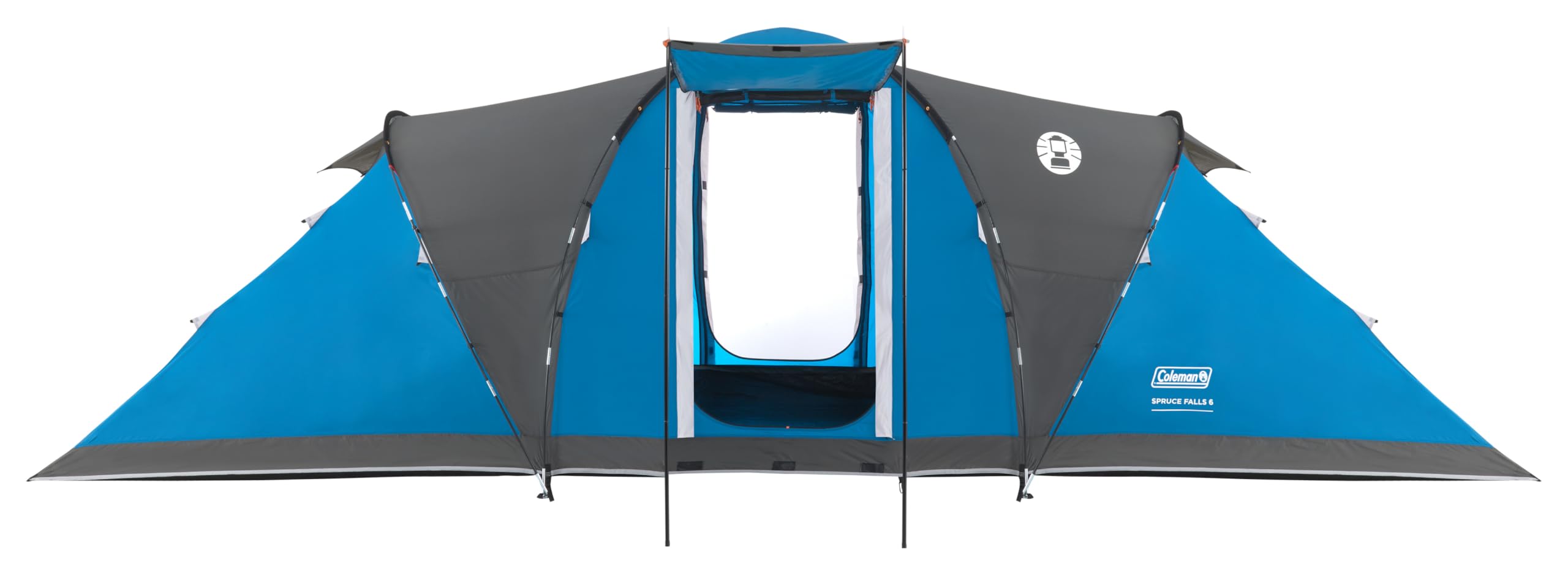 Coleman Spruce Falls 4 Tent | 4 Man Vis-a-Vis Family Tent with 2 opposite XXL size Bedrooms and Living area | 4 Person Camping Tent | 3000mm Waterproof | Sewn-in Groundsheet