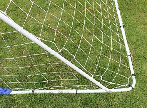 FUNJEPE 8ft Portable Steel Soccer/Football Goal Outdoors Garden Training with Rot-Proof Football Net and Carry Bag