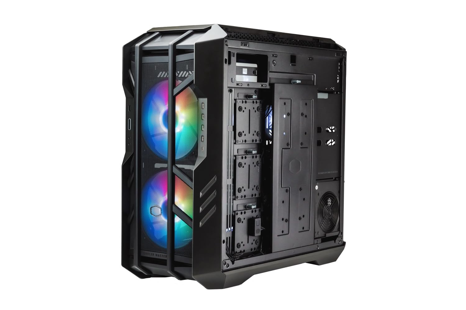 Cooler Master HAF 700 PC Case - Full-Tower, E-ATX Compatible, 5 x Pre-Installed Fans, Rotatable Radiator Bracket, TG Side Panel, Tool-Free Design, ARGB Controller Included