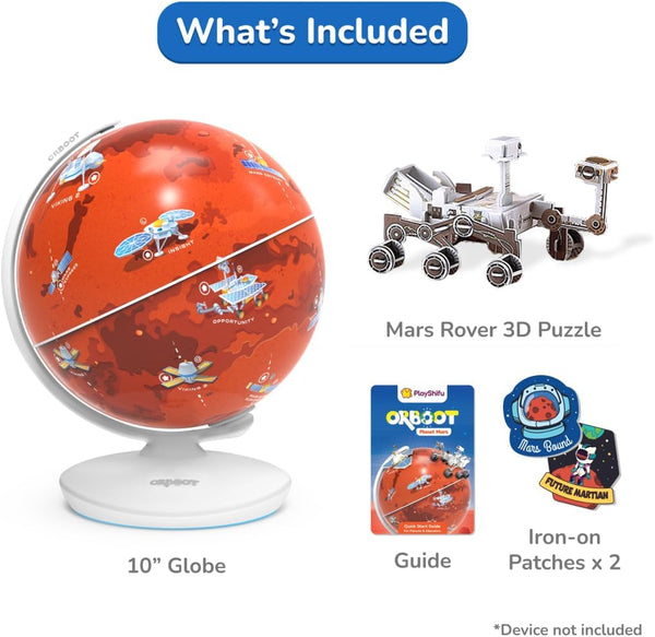PlayShifu Interactive Science Kit - Orboot Mars (Globe + App) Explore Planet Mars | Educational Toys | Solar System Space Toys, STEM Toy & Gift for Kids Ages 6-12 Years (works with mobiles/tabs)