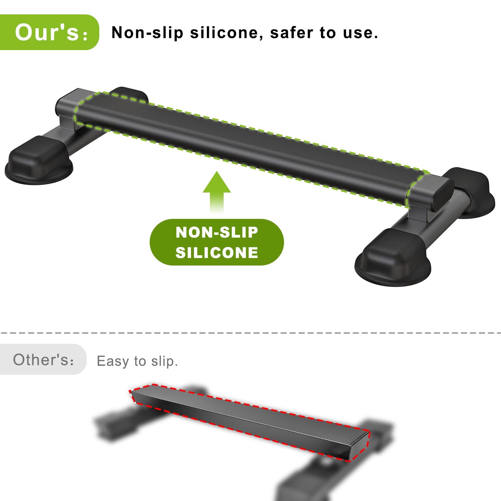 Kipika Calf Raise Bar - Standing Calf Raise Machine for Home and Gym - Calf Stretching Squat, Foot Stretch, Dip Exercises - Anti-Slip Solid Calf Block