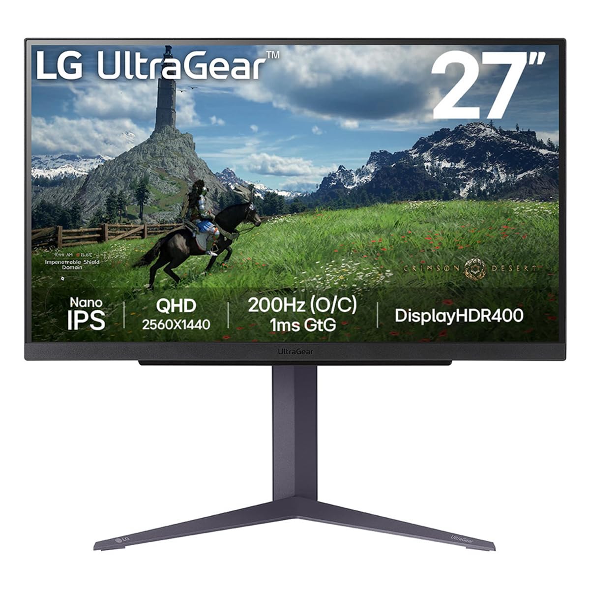 LG UltraGear G8 Gaming Monitor 27G850A – 4K UHD Nano IPS 27 inch, Dual-Mode 240Hz / 480Hz, 1ms (GtG), AMD FreeSync Premium Pro, DisplayHDR 600, DP 2.1, HDMI 2.1, Black