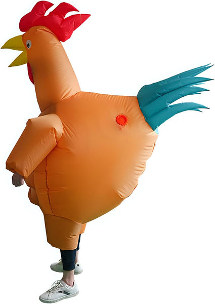 RHYTHMARTS Adult Inflatable Chicken Costume Blow up Chicken Costumes for Adult Rooster Inflatable Costumes Fancy Dress Party Halloween Christmas