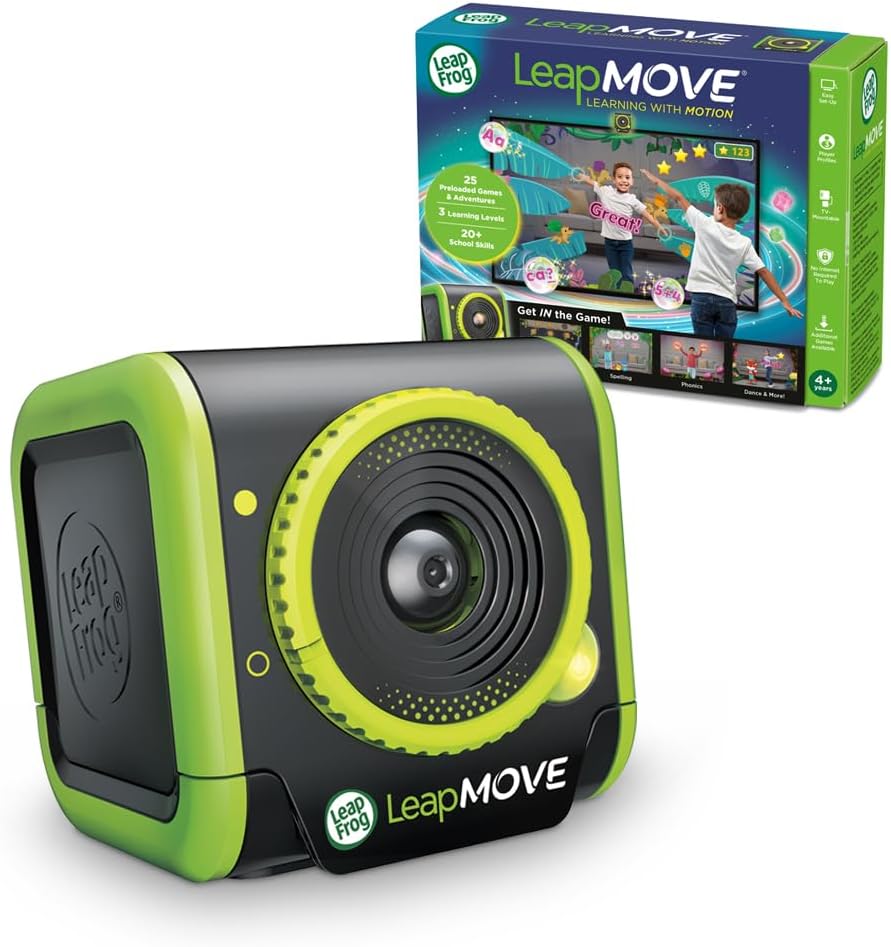 LeapFrog LeapMove, Educational Gaming Console, Motion-Based Learning, 25 Preloaded Games, For Ages 4-7 Years, English Version