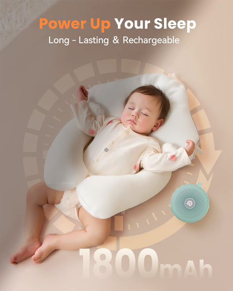 Dreamegg White Noise Machine, Portable Sound Machine Baby Features Powerful Battery, D11Max Sleep Aid Sound Machine for Baby Adults 21 Soothing Sounds for Sleeping Nursery Travel Gift USB Rechargeable