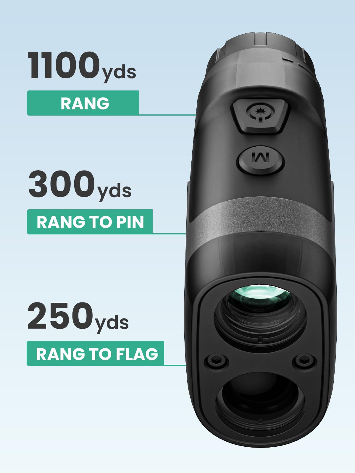 MiLESEEY Golf Range Finder with Slope On/Off,1100Yards,±0.5yard Accuracy,Flag Lock with Vibration,Legal for Tournament Play, Scan Measurement for Golfers,Carrying Case, Free Battery