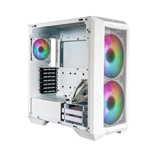 Cooler Master HAF 700 PC Case - Full-Tower, E-ATX Compatible, 5 x Pre-Installed Fans, Rotatable Radiator Bracket, TG Side Panel, Tool-Free Design, ARGB Controller Included