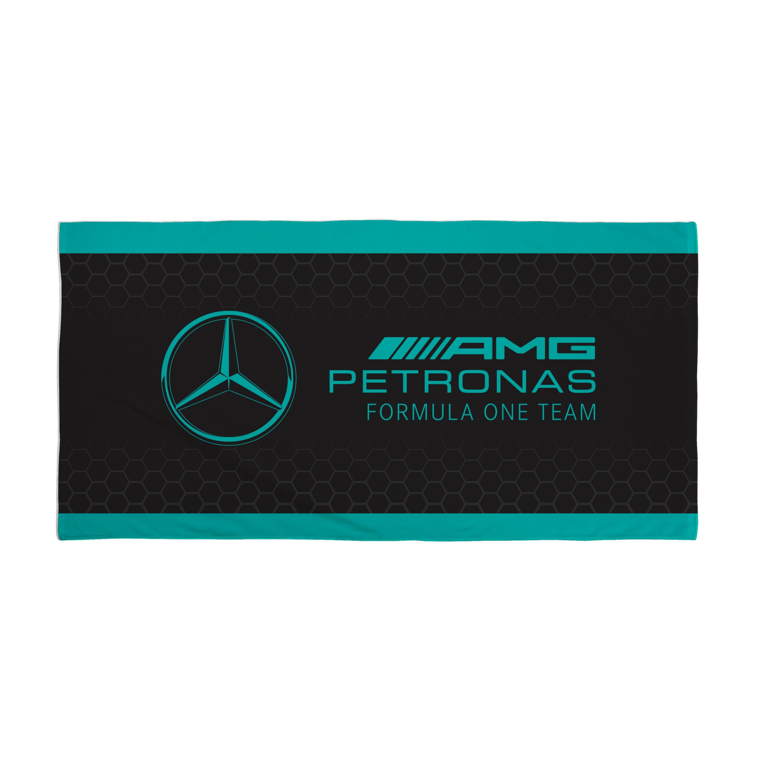 CHARACTER WORLD Official Mercedes F1 Towel | Super Soft Feel, Lines Formula One Team Design | Perfect The Home, Bath, Beach & Swimming Pool | One Size