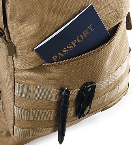 Highland Tactical Men's Stealth Heavy Duty Tactical Backpack, One Size