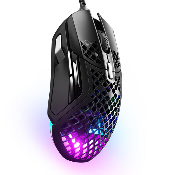 SteelSeries Aerox 5 Wireless - Holey RGB Gaming Mouse - Ultra-lightweight Water Resistant Design - 9 Buttons - Lag-free 2.4GHz / Bluetooth Wireless - 18K DPI TrueMove Air Optical Sensor