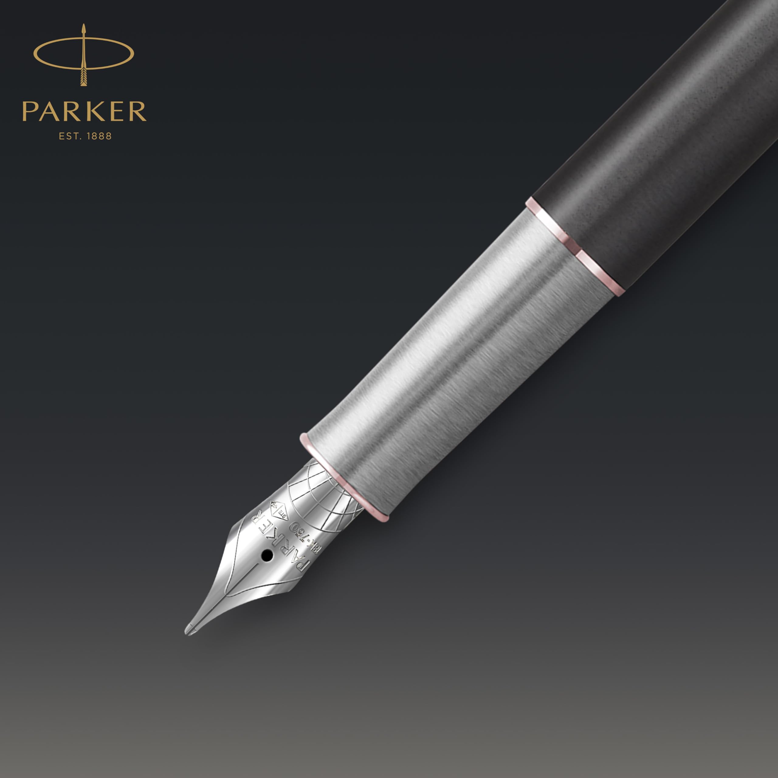 Parker Sonnet Ballpoint Pen | Stainless Steel with Gold Trim | Medium Point | Handwriting Pens & Stationery Supplies | Black Ink | Gift Box