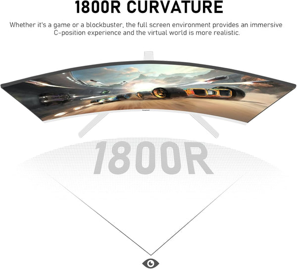 Gawfolk 34 Inch Ultrawide Curved 144Hz Gaming Computer Monitor 1500R PC Screen 21:9 UWQHD (3440x1440),Adaptive Sync,178° Viewing Angle,Display Port、HDMI 2.0, VESA75x75MM-Black