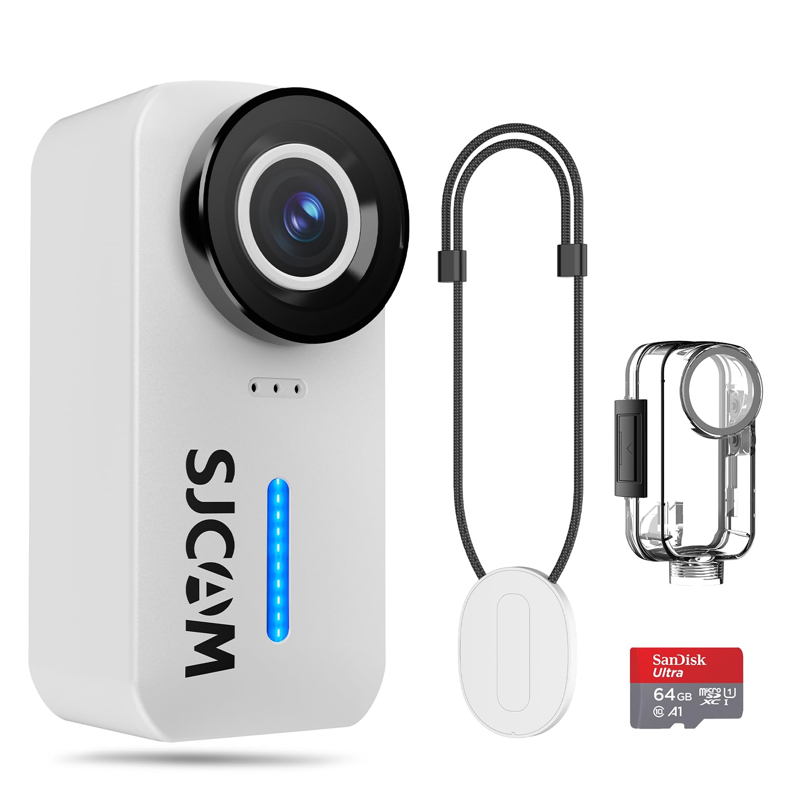 SJCAM C110 Magnetic Mini Body Camera,4K 200min | 64GB Card Bodycam with Audio & Video Recording, EIS Stabilisation,8x Zoom,30M Waterproof Pocket Action Cam WIFI Vlogging Camera,f/2.0 POV Cam,Black